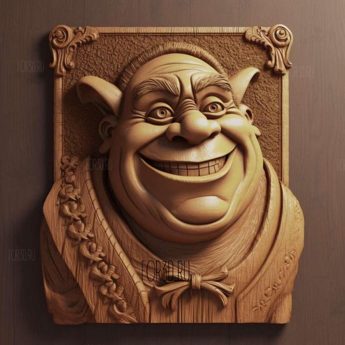 shrek 1 3d stl модель для ЧПУ